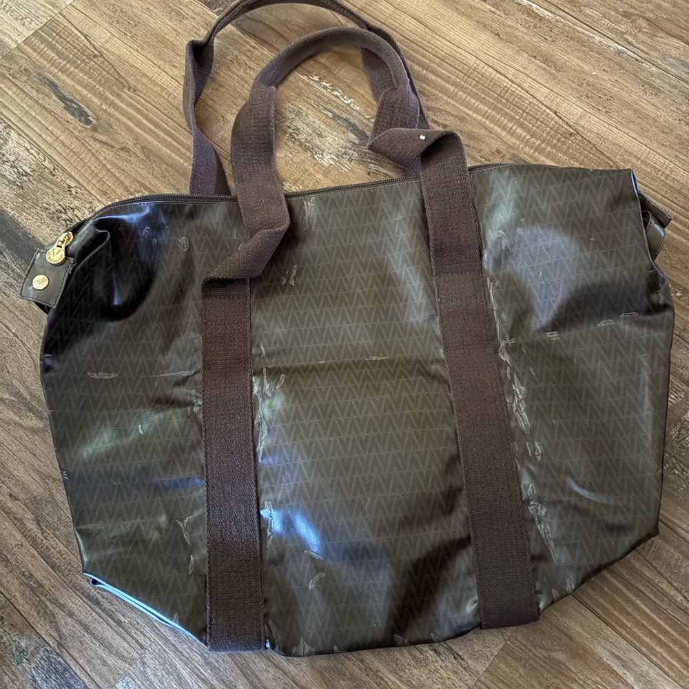 Mario Valentino Dark Brown Travel Tote